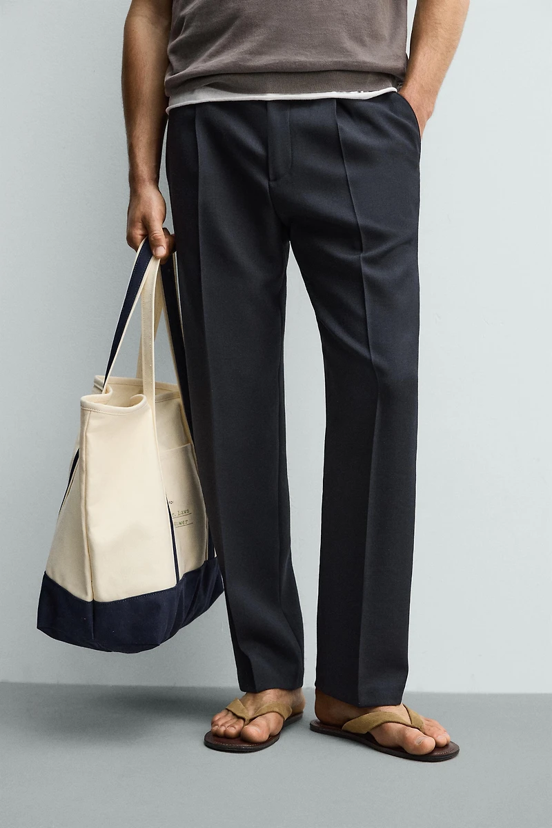 PANTALON REGULAR FIT 100% LAINE