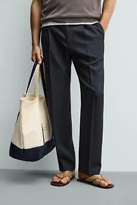 PANTALON REGULAR FIT 100% LAINE