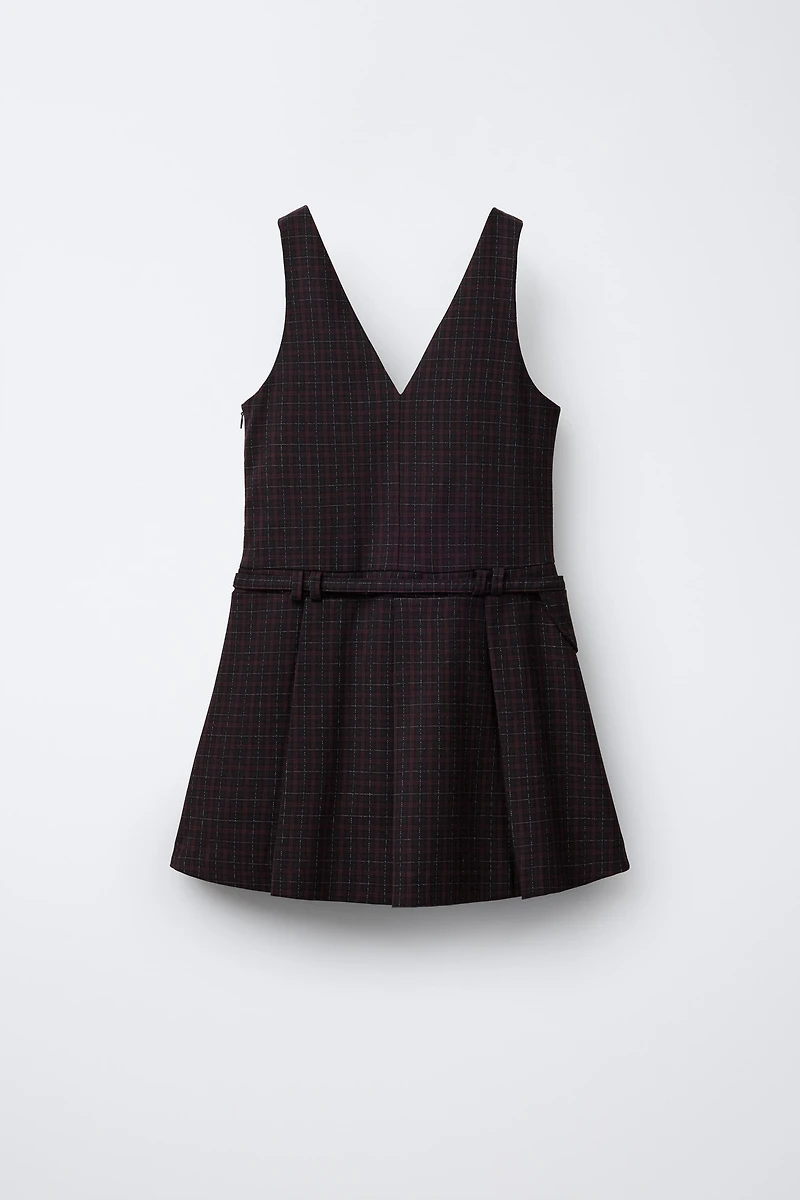 ROBE-SALOPETTE À CARREAUX