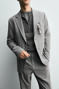 TEXTURED SUIT BLAZER