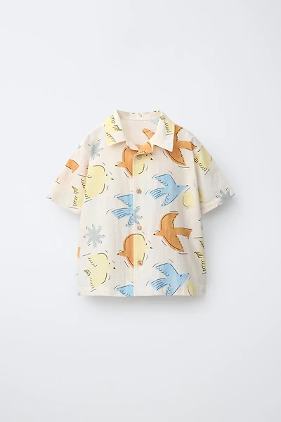 CHEMISE À IMPRIMÉ OISEAUX