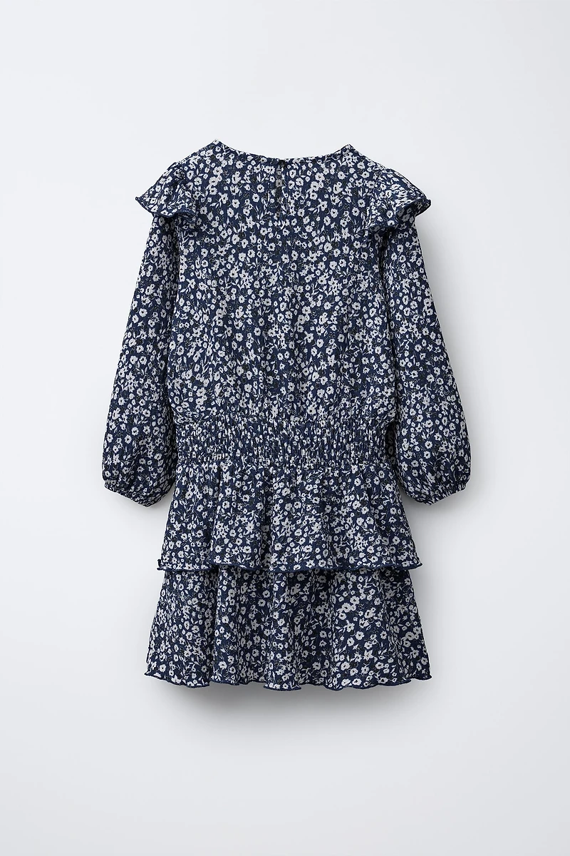 ROBE EN GAZE DE COTTON À FLEURS