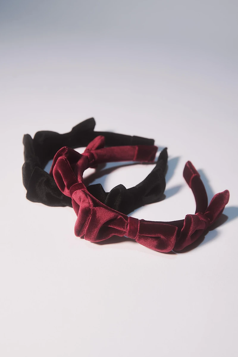 SERRE-TÊTE EN VELOURS À LACETS