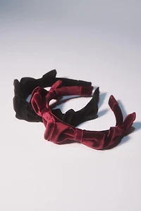 SERRE-TÊTE EN VELOURS À LACETS