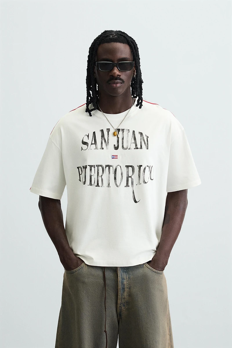 FLAG EMBROIDERED T-SHIRT