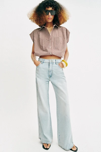 CROPPED GINGHAM SHIRT
