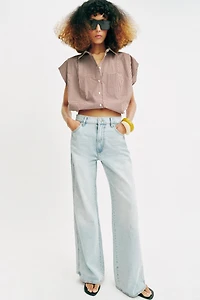 CROPPED GINGHAM SHIRT