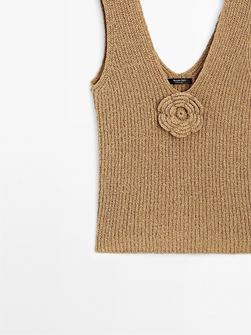 Top fleur coton