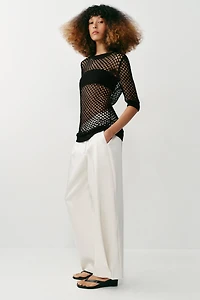 OPENWORK KNIT SWEATER