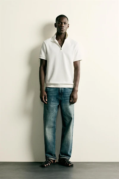 POLO REGULAR FIT À ZIP