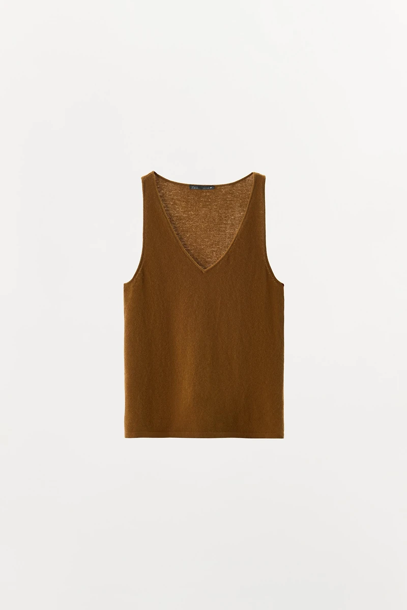 100% WOOL STRAPPY TOP