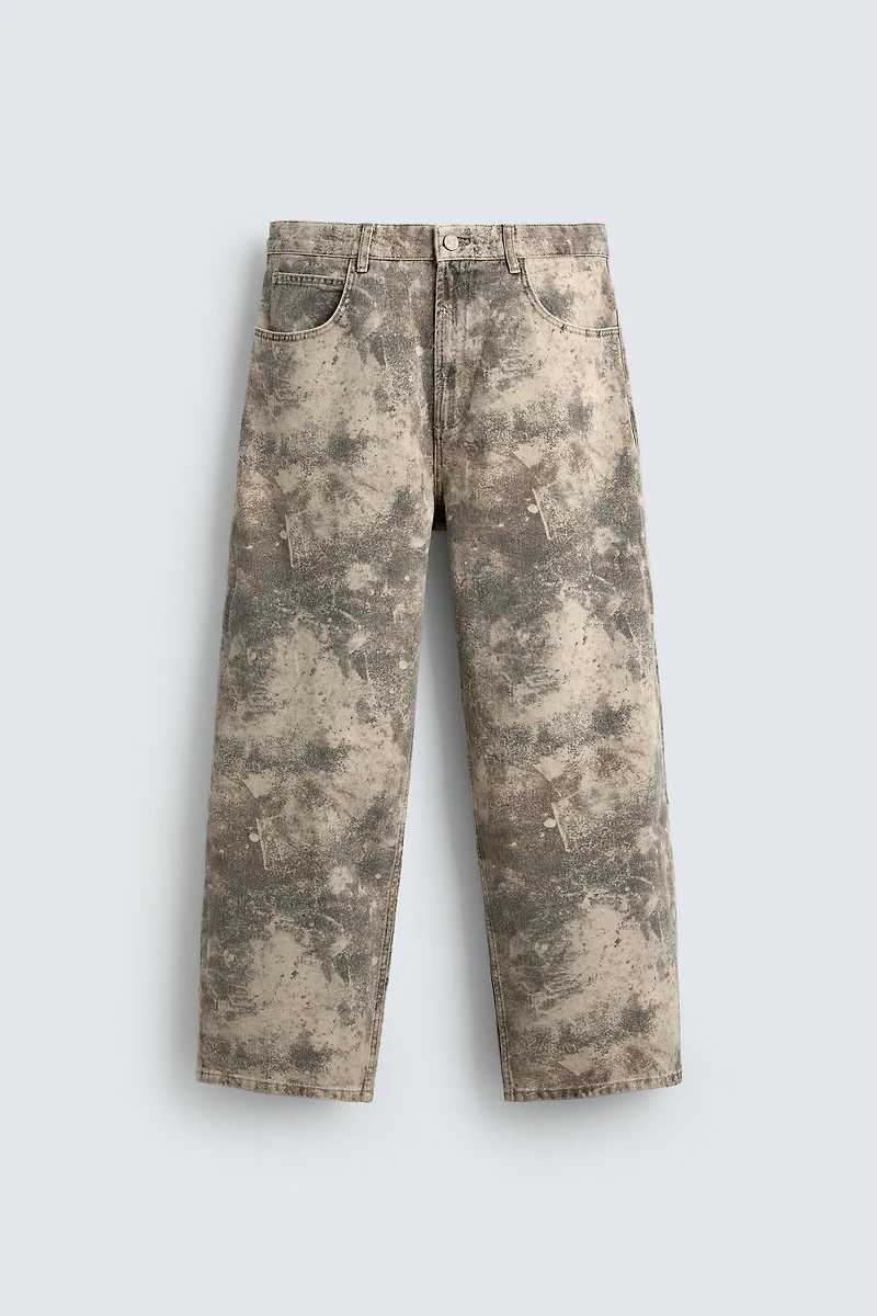 ABSTRACT PRINT BAGGY FIT PANTS