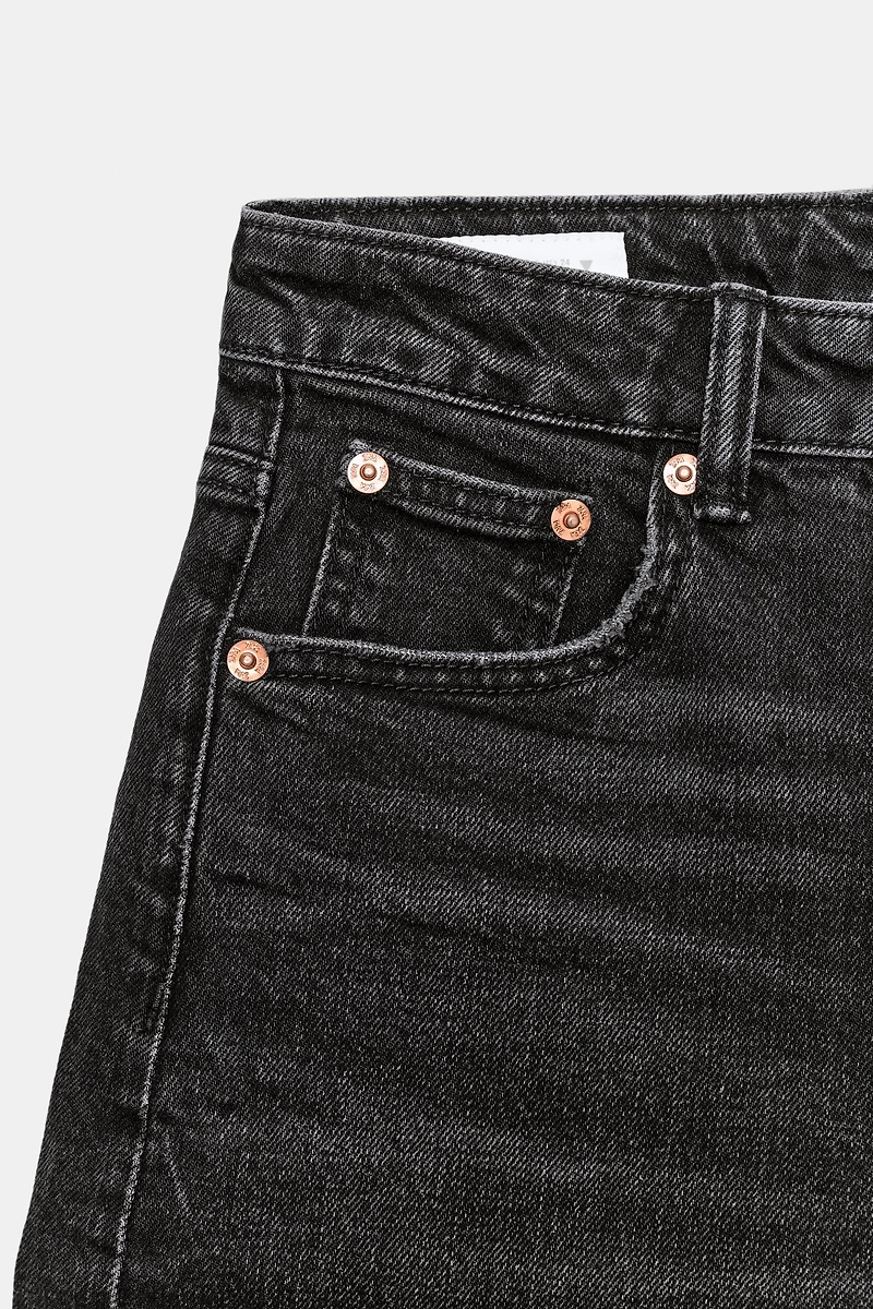 TRF MOM FIT HIGH WAIST DENIM SHORTS