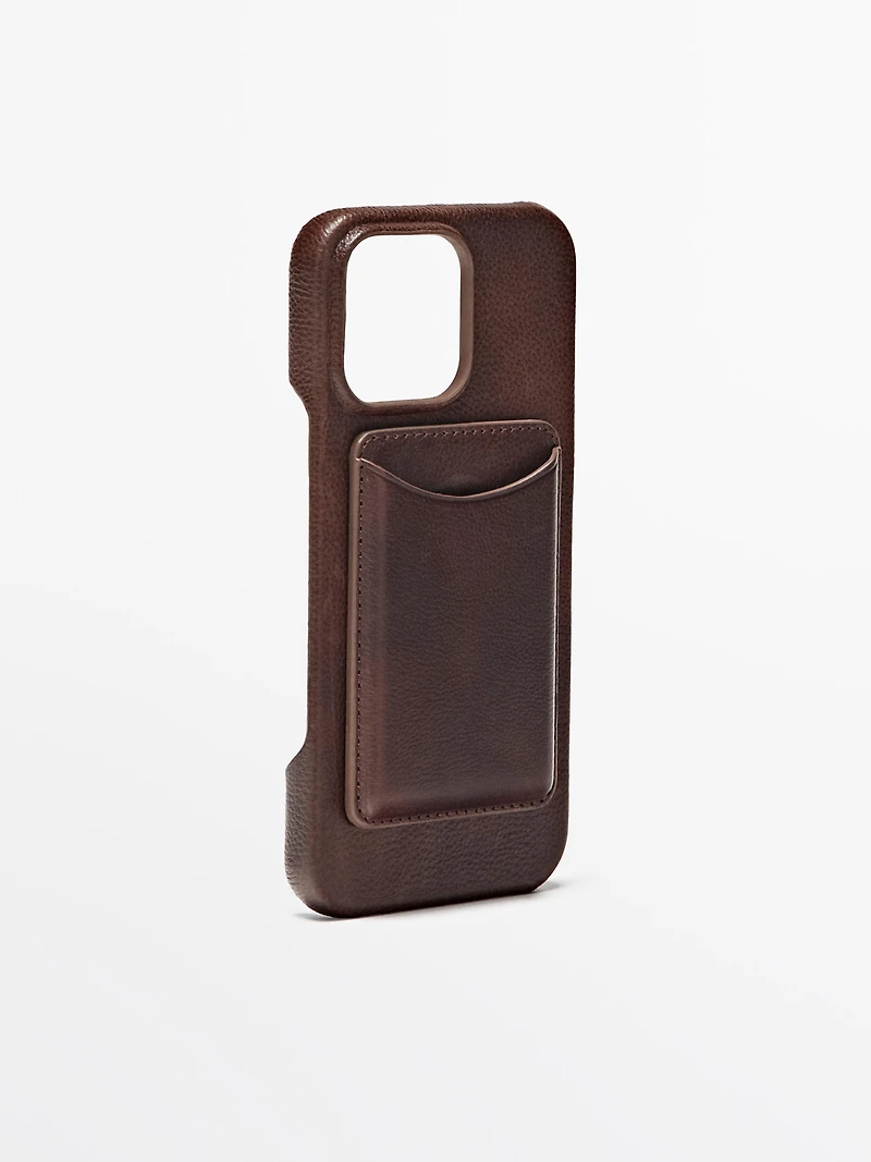 Coque iPhone Pro Max 16 en cuir nappa