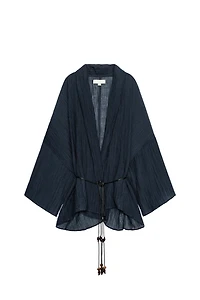 WRINKLED EFFECT SEMI-SHEER JACKET