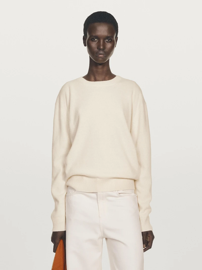 100% cashmere crew neck sweater