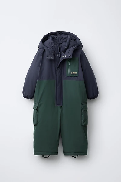 COLOR BLOCK WATER REPELLENT JUMPSUIT