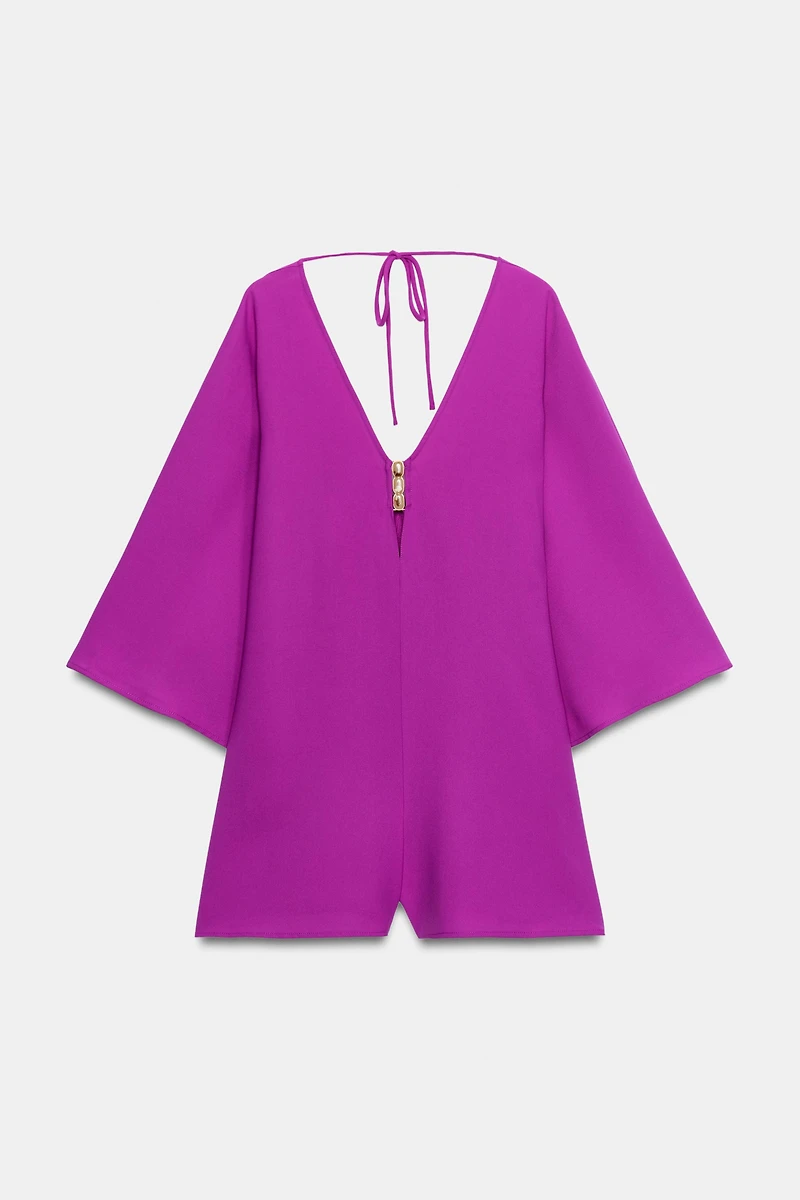 SHORT JUMPSUIT WITH WIDE SLEEVES