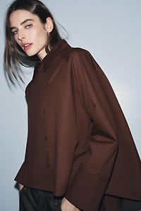 ZW COLLECTION OVERSIZED PLEATED SHIRT