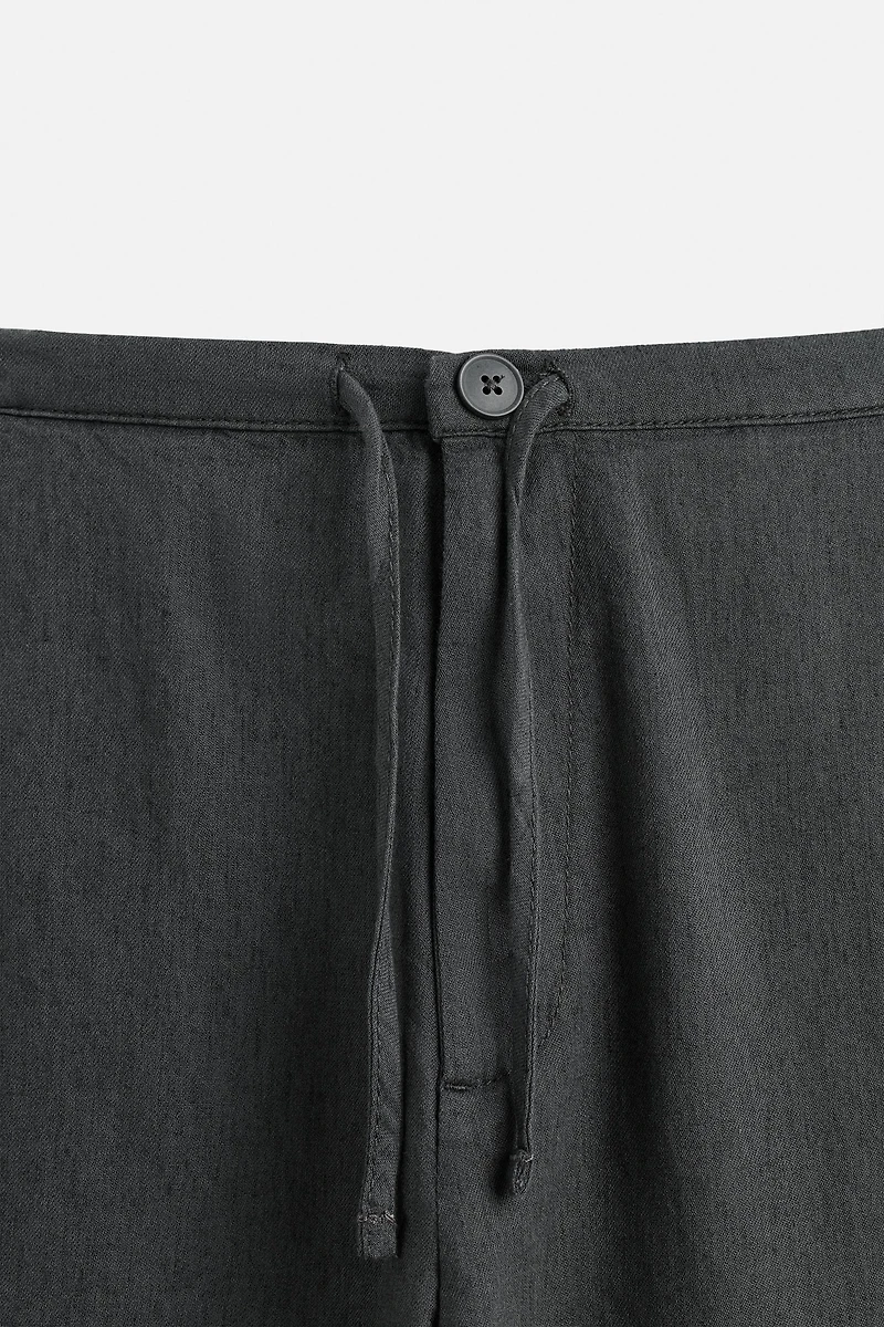 COTTON LINEN PANTS