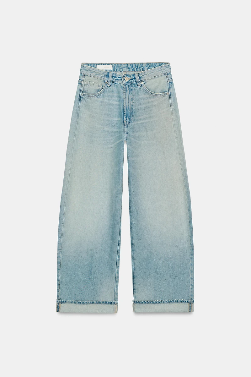 JEAN TRF BAGGY FOLDED TAILLE MI-HAUTE