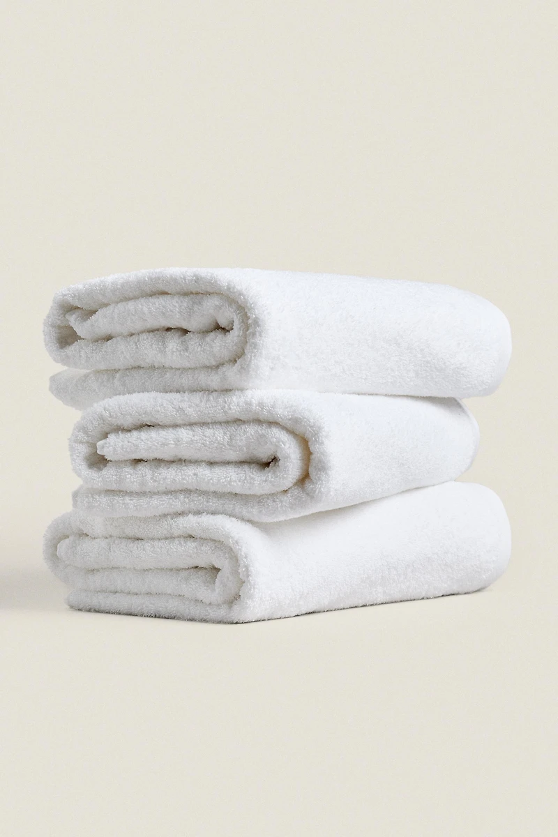(500 GXM²) SERVIETTE DE BAIN COTON ÉPONGE UNIE