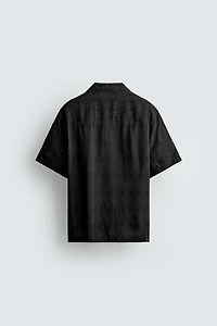 GEOMETRIC JACQUARD RELAXED FIT SHIRT