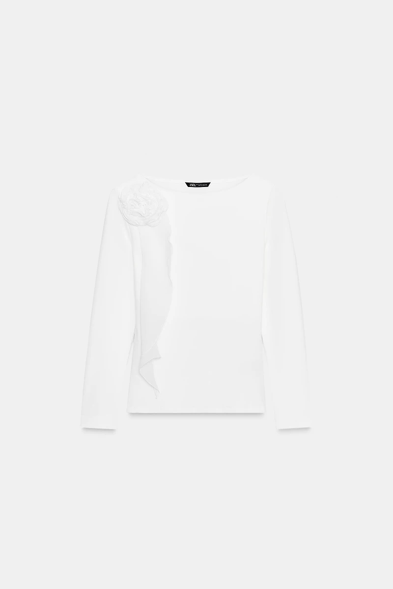 T-SHIRT FLEUR VOLUME