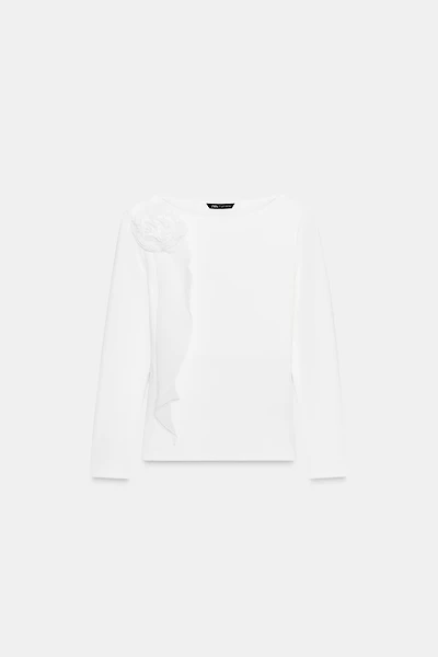 T-SHIRT FLEUR VOLUME