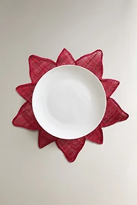 SET DE TABLE POINSETTIA RAMIE NOËL