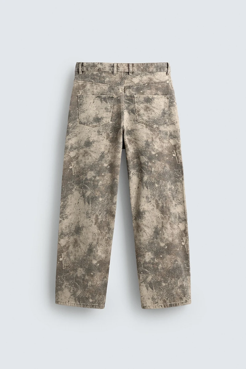 ABSTRACT PRINT BAGGY FIT PANTS
