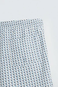 MAILLOT DE BAIN SEMI-LONG À IMPRIMÉ GÉOMÉTRIQUE