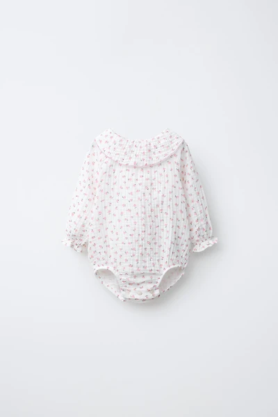 TEXTURED FLORAL BODYSUIT