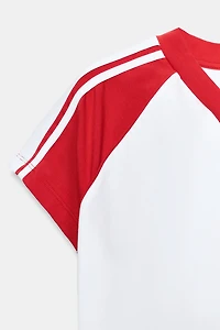 T-SHIRT À MANCHES RAGLAN ET BANDES LATÉRALES
