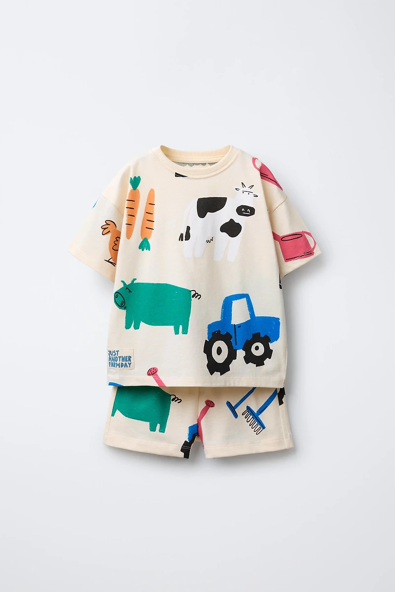 ENSEMBLE DE JOGGING À IMPRIMÉ FERME