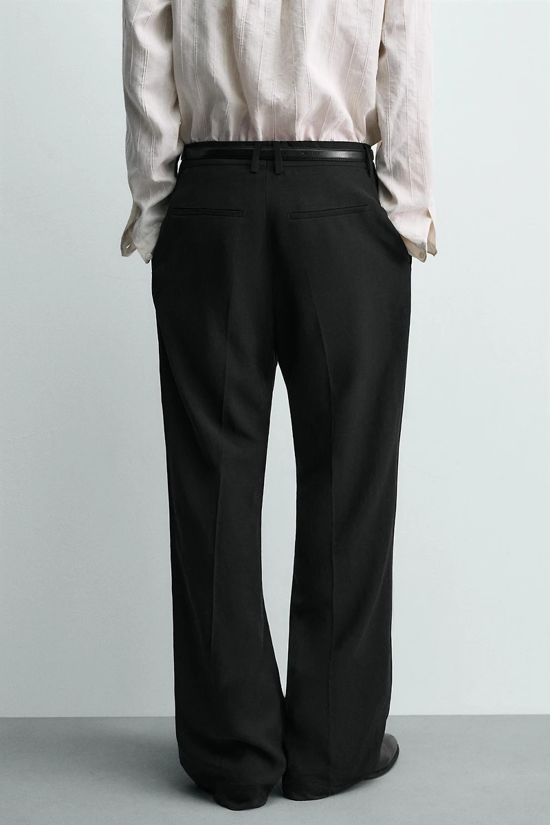 PANTALON DE COSTUME DÉCONTRACTÉ VISCOSE - LIN