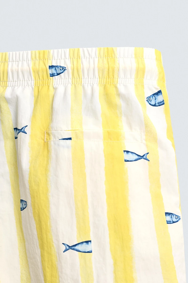 FISH STRIPE SWIMSUIT
