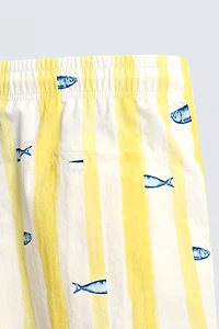 FISH STRIPE SWIMSUIT