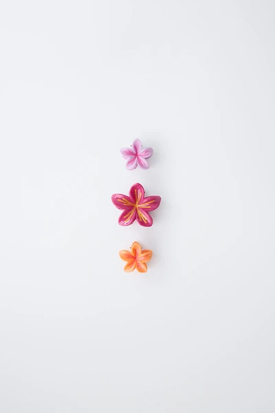 PACK OF THREE HIBISCUS FLOWER CLIPS