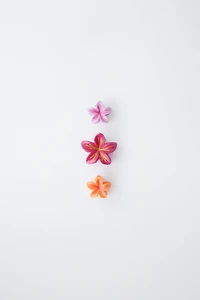 PACK OF THREE HIBISCUS FLOWER CLIPS