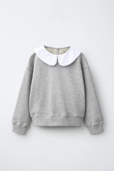 COMBINATION PETER PAN COLLAR SWEATSHIRT
