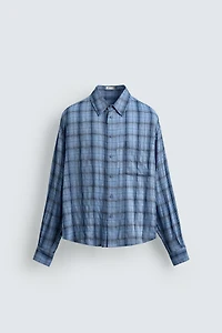 FLOWY PLAID SHIRT