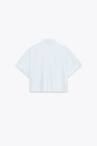 POPLIN CROP SHIRT