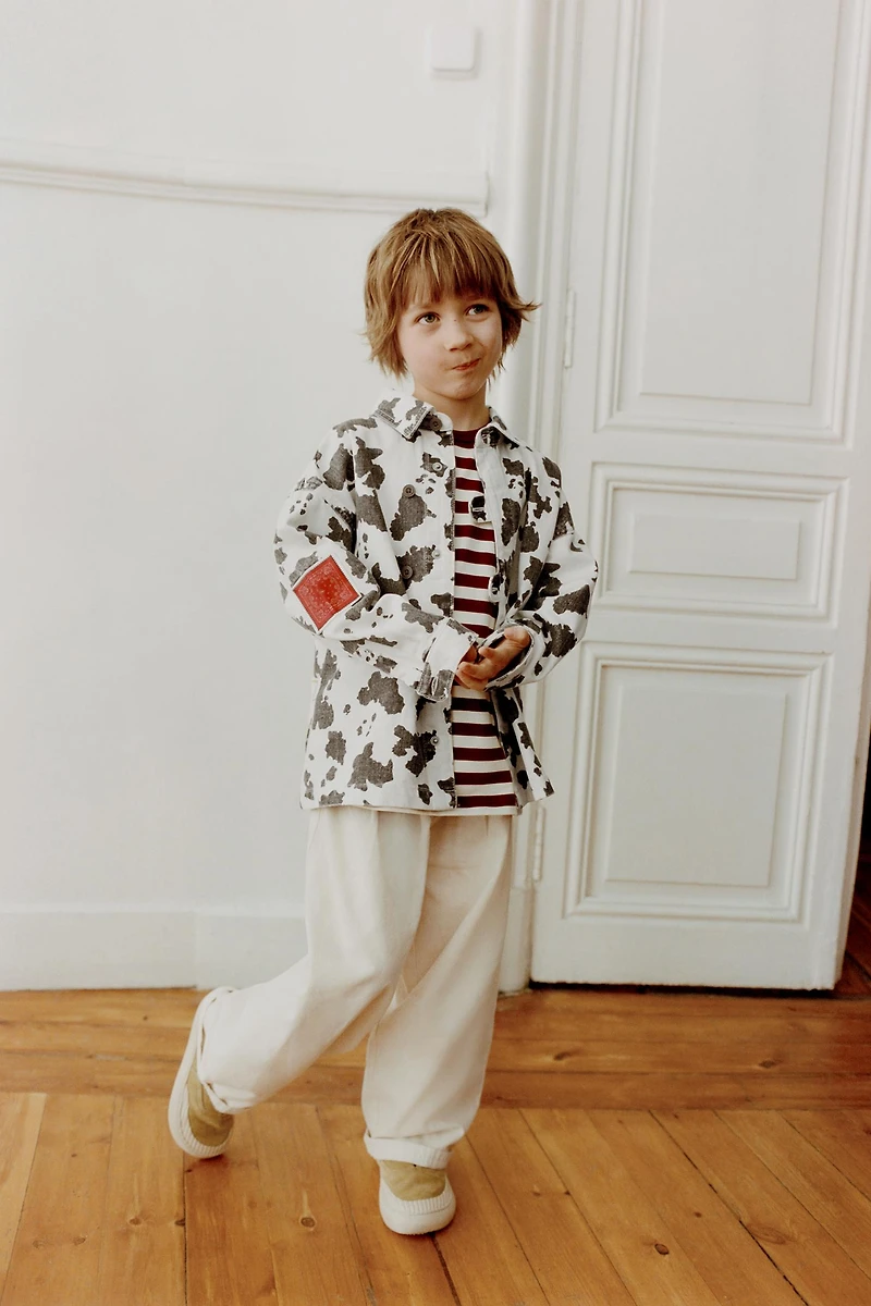 CANVAS BALLOON PANTS WITH LABEL