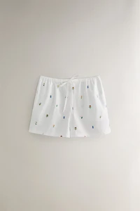 SHORT COTON MINI-FLEUR