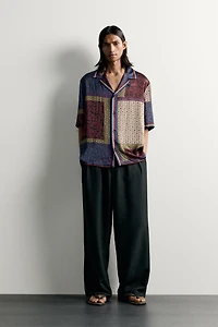 LIMITED EDITION COMBINED PRINT FLOWY SHIRT