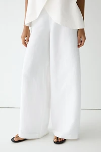 Pantalon fluide total look en lin