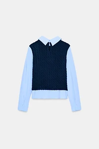 COMBINED POPLIN SHIRT