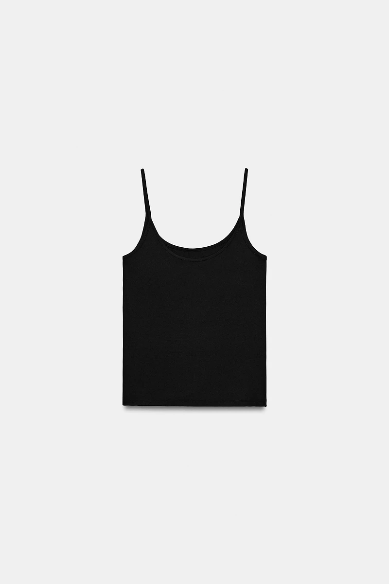 POLYAMIDE SPAGHETTI STRAP TANK TOP