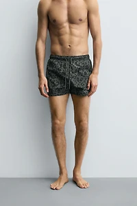 ANIMAL PRINT SHORT SWIMSUIT